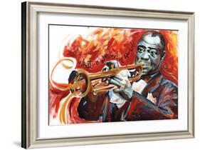 Louis Armstrong: What a Wonderful World-Shen-Framed Art Print