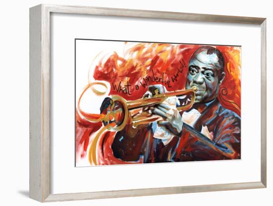 Louis Armstrong: What a Wonderful World-Shen-Framed Art Print