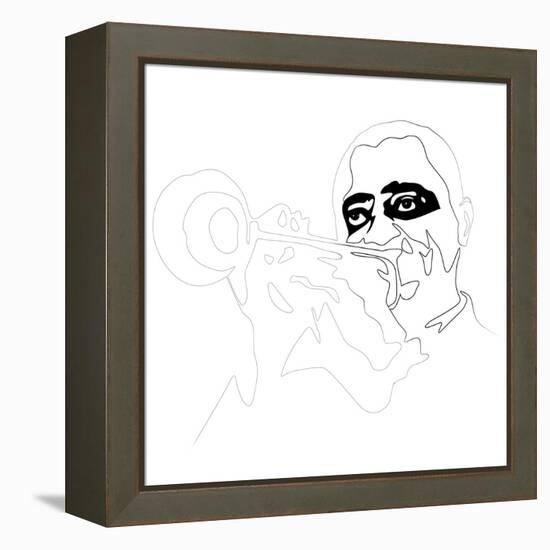 Louis Armstrong-Logan Huxley-Framed Stretched Canvas