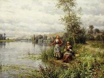 A French River Landscape (Oil on Canvas)-Louis Aston Knight-Mounted Giclee Print