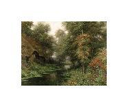 Meadow by the Riverbank; La Prairie Au Bord De Fleuve, (Oil on Canvas)-Louis Aston Knight-Mounted Giclee Print