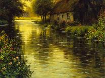 A French River Landscape (Oil on Canvas)-Louis Aston Knight-Mounted Giclee Print