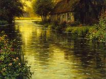 Flowers in Bloom outside a Cottage (Oil on Canvas)-Louis Aston Knight-Giclee Print