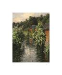 Flowers in Bloom outside a Cottage (Oil on Canvas)-Louis Aston Knight-Giclee Print