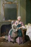 The Reading Lesson, 1740-Louis Aubert-Premier Image Canvas