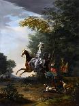 Marie-Antoinette (1755-179) Hunting with Dogs-Louis-Auguste Brun de Versoix-Framed Premier Image Canvas