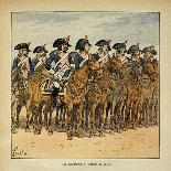 Napoleonic Wars, Emperor Napoleon Observes His Conscripts During a Battle-Louis Bombled-Art Print