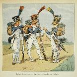 Napoleonic Wars, Emperor Napoleon Observes His Conscripts During a Battle-Louis Bombled-Art Print