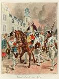 Napoleonic Wars, Emperor Napoleon Observes His Conscripts During a Battle-Louis Bombled-Art Print