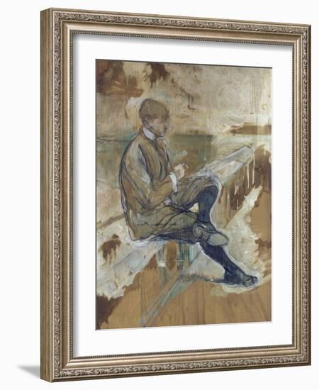 Louis Bouglé, ami de l'artiste, cycliste sous le nom de Spoke, directeur de la "chaîne Simpson"-Henri de Toulouse-Lautrec-Framed Giclee Print