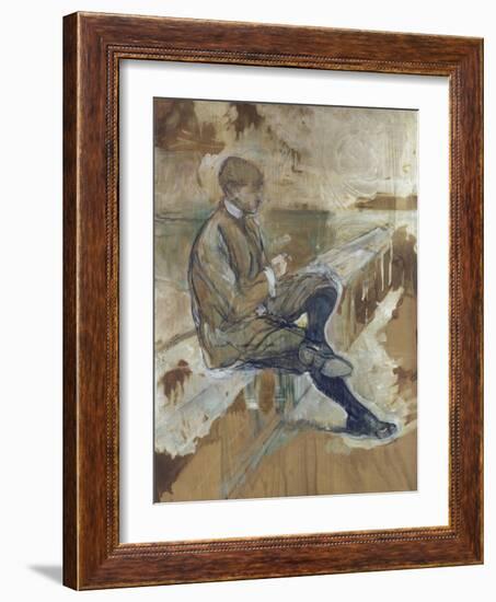 Louis Bouglé, ami de l'artiste, cycliste sous le nom de Spoke, directeur de la "chaîne Simpson"-Henri de Toulouse-Lautrec-Framed Giclee Print