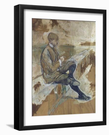 Louis Bouglé, ami de l'artiste, cycliste sous le nom de Spoke, directeur de la "chaîne Simpson"-Henri de Toulouse-Lautrec-Framed Giclee Print