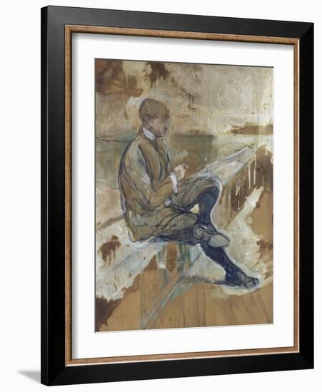 Louis Bouglé, ami de l'artiste, cycliste sous le nom de Spoke, directeur de la "chaîne Simpson"-Henri de Toulouse-Lautrec-Framed Giclee Print