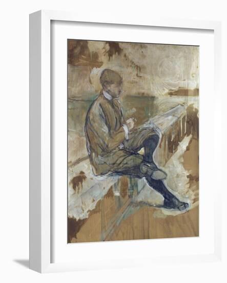 Louis Bouglé, ami de l'artiste, cycliste sous le nom de Spoke, directeur de la "chaîne Simpson"-Henri de Toulouse-Lautrec-Framed Giclee Print