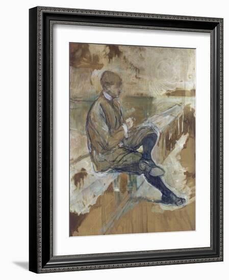 Louis Bouglé, ami de l'artiste, cycliste sous le nom de Spoke, directeur de la "chaîne Simpson"-Henri de Toulouse-Lautrec-Framed Giclee Print