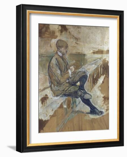 Louis Bouglé, ami de l'artiste, cycliste sous le nom de Spoke, directeur de la "chaîne Simpson"-Henri de Toulouse-Lautrec-Framed Giclee Print