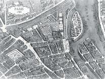 The Ile St. Louis, Detail from the Plan of Paris, known as the 'Plan De Turgot', Engraved by…-Louis Bretez-Giclee Print