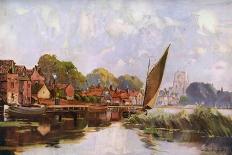 On the River at Beccles, Suffolk, 1924-1926-Louis Burleigh Bruhl-Giclee Print