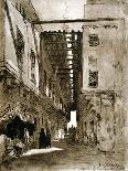 Old Street in Sunlight, Cairo, Egypt, 1928-Louis Cabanes-Framed Giclee Print