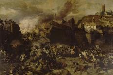 Bataille de Lawfeld, le 27 juillet 1747-Louis Charles Auguste Couder-Framed Premier Image Canvas