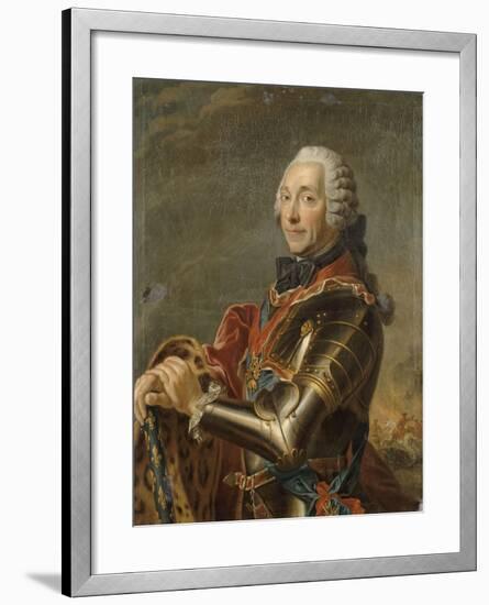 Louis-Charles-Auguste Fouquet, maréchal-duc de Belle-Isle (1684-1761)-Maurice Quentin de La Tour-Framed Giclee Print