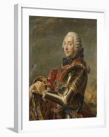 Louis-Charles-Auguste Fouquet, maréchal-duc de Belle-Isle (1684-1761)-Maurice Quentin de La Tour-Framed Giclee Print
