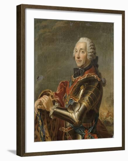 Louis-Charles-Auguste Fouquet, maréchal-duc de Belle-Isle (1684-1761)-Maurice Quentin de La Tour-Framed Giclee Print