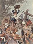 The Wounded General Montcalm Is Brought Back to Quebec, 1759-Louis Charles Bombled-Giclee Print