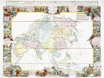 Map of France as Divided into 58 Provinces, 1765-Louis-Charles Desnos-Mounted Giclee Print