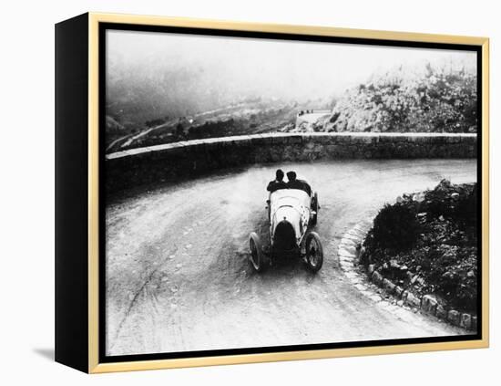 Louis Chiron Driving a Bugatti at a Hill Climb, 1923-null-Framed Premier Image Canvas