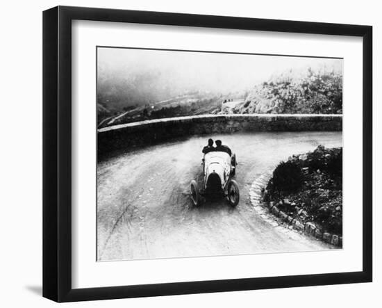 Louis Chiron Driving a Bugatti at a Hill Climb, 1923-null-Framed Photographic Print