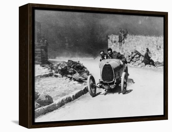 Louis Chiron Driving a Bugatti at the Castellane Hill Climb, Provence, France, 1925-null-Framed Premier Image Canvas