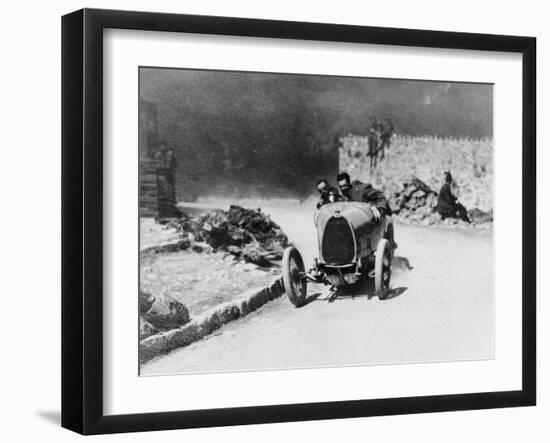 Louis Chiron Driving a Bugatti at the Castellane Hill Climb, Provence, France, 1925-null-Framed Photographic Print