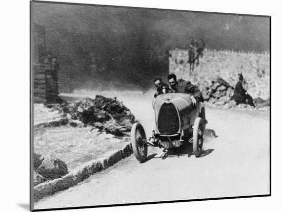 Louis Chiron Driving a Bugatti at the Castellane Hill Climb, Provence, France, 1925-null-Mounted Photographic Print