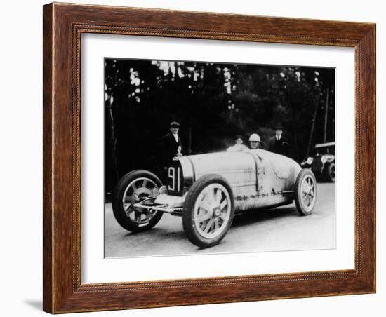 Louis Chiron in a Bugatti, 1927-null-Framed Photographic Print