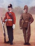 Colour-Sergeant of the West Yorkshire Regiment, Left, and a Sergeant of the Yorkshire Regiment-Louis Creswicke-Giclee Print