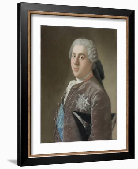 Louis De Bourbon, Dauphin of France, 1749-50 (Pastel on Paper)-Jean-Etienne Liotard-Framed Giclee Print