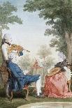 Concert with Oboe, Violin, Horn and Cello-Louis de Carmontelle-Framed Giclee Print