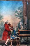 Concert with Oboe, Violin, Horn and Cello-Louis de Carmontelle-Framed Giclee Print