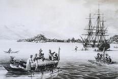 View of Bourbon Island, Now Reunion, Engraving from Voyage around World, 1817-1820-Louis De Freycinet-Giclee Print