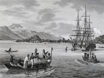 Humata Harbour, Mariana Islands, Drawing from Journey around World, 1817-1820-Louis De Freycinet-Premier Image Canvas