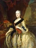 Portrait of Maria Josepha, Queen of Poland, Standing Three-Quarter Length-Louis de Silvestre-Giclee Print