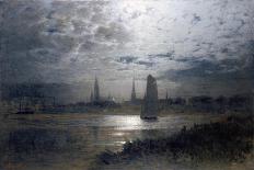 Moonlight over Luebeck-Louis Douzette-Giclee Print