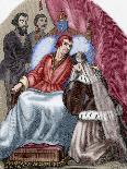 Interview Between the King Louis XIII of France (1601-1643) and His Mother Marie De'Medici. Coloure-Louis Dupre-Giclee Print
