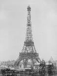 La Tour jusqu'à la 2e plate-forme, au second plan le palais du Trocadéro-Louis-Emile Durandelle-Giclee Print
