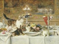 Kittens at a Banquet-Louis Eugene Lambert-Giclee Print