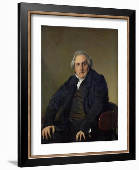 Louis-Francois Bertin (1766-1841) 1832-Jean-Auguste-Dominique Ingres-Framed Giclee Print