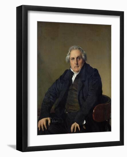 Louis-Francois Bertin (1766-1841) 1832-Jean-Auguste-Dominique Ingres-Framed Giclee Print