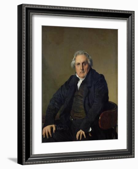 Louis-Francois Bertin (1766-1841) 1832-Jean-Auguste-Dominique Ingres-Framed Giclee Print