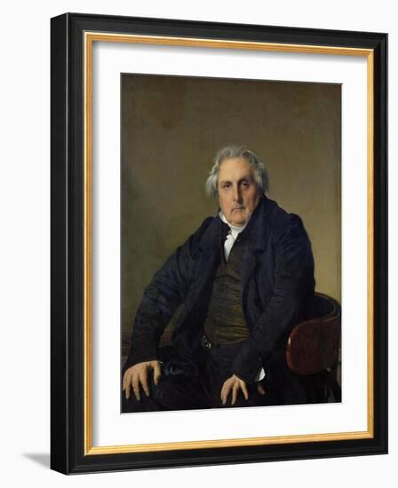 Louis-Francois Bertin (1766-1841) 1832-Jean-Auguste-Dominique Ingres-Framed Giclee Print